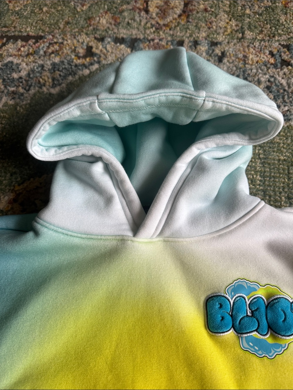 BASEBALL LIFESTYLE 101 COTTON CANDY BLUEBERRY LEMONADE HOODIE SWEATSHIRT IN YS. - Picture 4 of 5